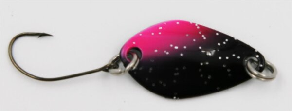 EFT Trout Swift Spoon 2,2g Purple Black Glitter Forellenk&ouml;der Blinker K&ouml;der