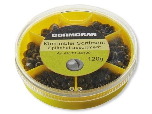 Cormoran Klemmblei-Sortiment Fein/Mittel 120g Schrotbleie Klemmbleie