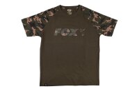 Fox Raglan Khaki Camo Sleeve T XL