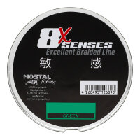 Mostal 8x Senses 300m Green 0,15mm / 9,9kg Geflochtene Schnur