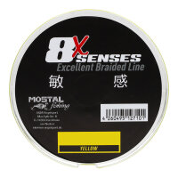 Mostal 8x Senses 300m Yellow 0,17mm / 11,9kg Geflochtene Schnur