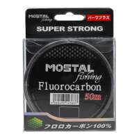 Mostal Fluorocarbon 0,24mm / 6,3kg / 50m Spule Vorfachschnur Fluoro Carbon Schnur