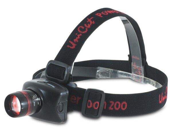 Uni Cat Power Zoom 200 Kopflampe Stirnlampe 200 lumen mit Leuchtweite bis 150m