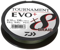 Daiwa Tournament x8 Braid EVO+ 0,12mm / 8,6kg 135m...