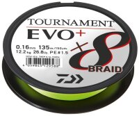 Daiwa Tournament x8 Braid EVO+ 0.16mm 135m chatreuse