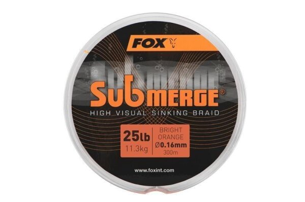 Fox Submerge Sinking Braid x 300m 0.20mm 40lb/18.1kgs geflochtene Schnur