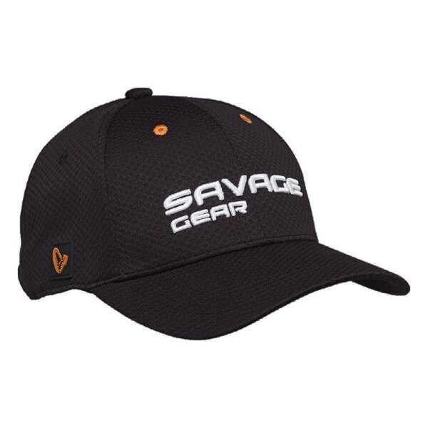Savage Gear Sports Mesh Cap One Size Black Ink Angelkappe Angler Kappe