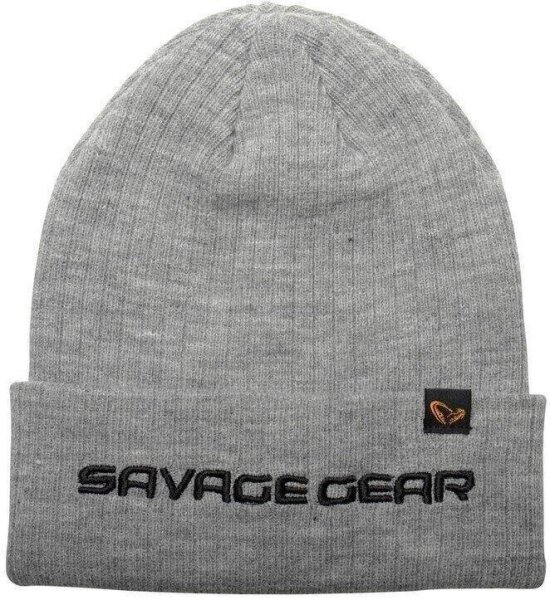 Savage Gear Fold-Up Beanie One Size Light Grey Melange Winterm&uuml;tze Angelm&uuml;tze