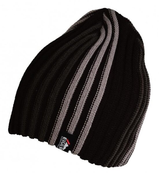 Eiger Striped Knitted Hat Strickm&uuml;tze Anglerm&uuml;tze