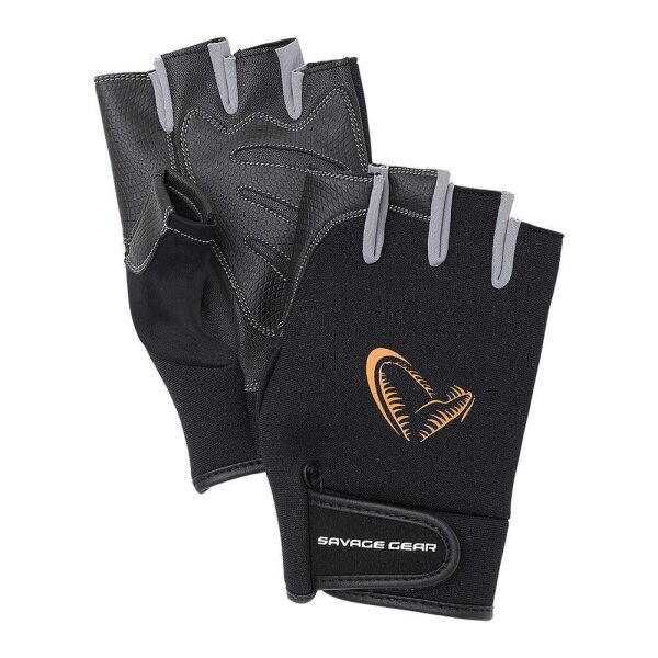 Savage Gear Neoprene Half Finger Gloves Gr. L Handschuhe f&uuml;r Spinnfischer