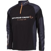 Savage Gear Tournament Gear Shirt 1/2 ZIP Gr. S Black Ink...