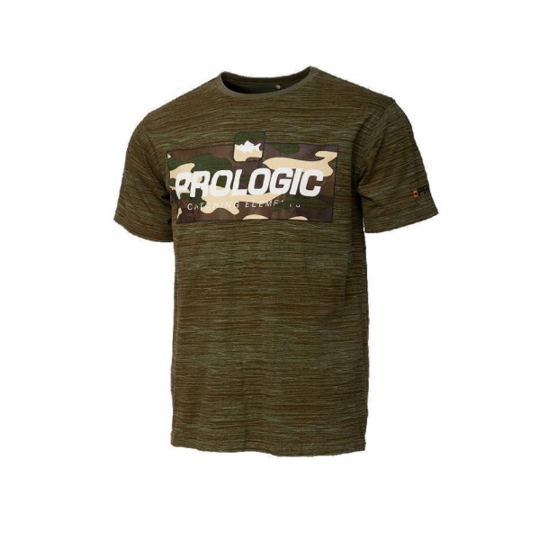 Prologic Bark Print T-Shirt Gr. XL Burnt Olive Green Sale Angelshirt Angler Shirt