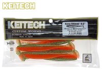 Keitech 4.5" Easy Shiner - Motoroil / Chartreuse