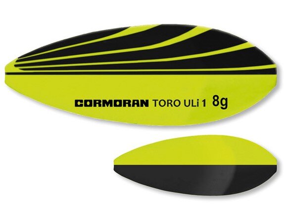 Cormoran Innerline Trout Spoon Toro ULi 1 - 4.0 chartreuse/bl. Forellenblinker