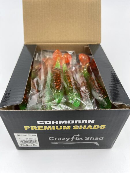 Cormoran Gummifische Bulk Crazy Fin Shad 10cm GT Gummik&ouml;der 40 St&uuml;ck