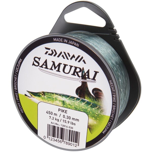 Daiwa Samurai Hecht 0,35mm / 10,1kg / 350m Monofile Schnur Hechtschnur Olivgr&uuml;n
