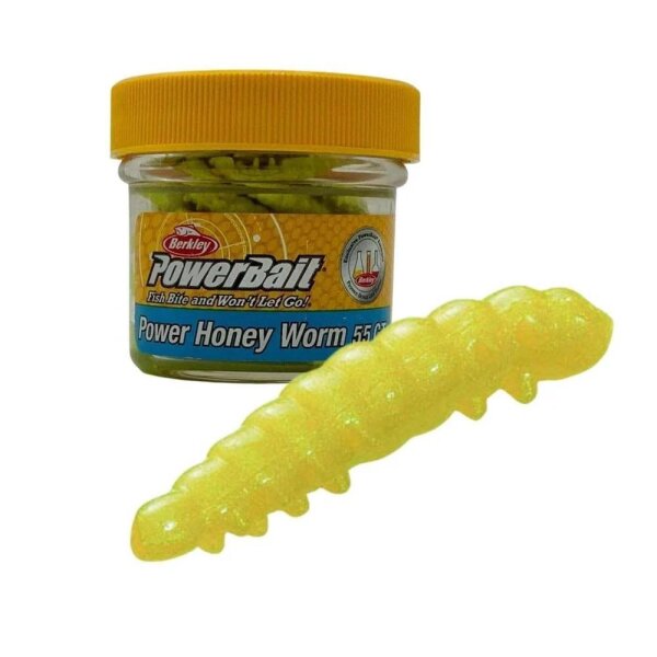 Berkley GULP! Power Honey Worm Hot Yellow Kunstk&ouml;der Bienenmaden