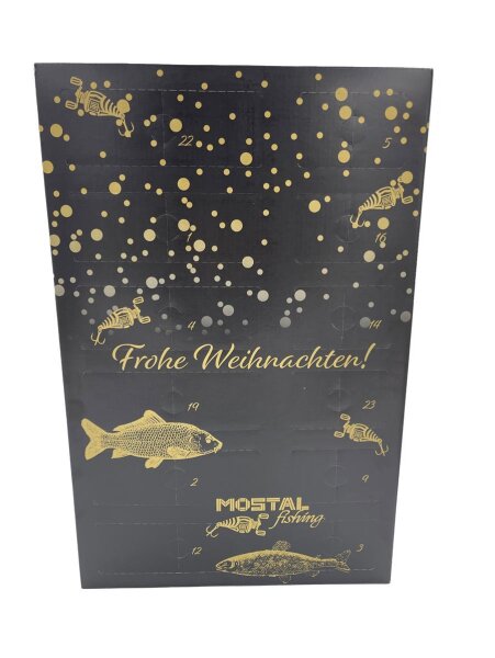 Mostal Angel-Adventskalender Premium Raubfisch Kunstk&ouml;der Geschenkidee Weihnachtskalender Angeln