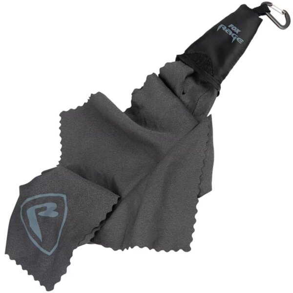 Fox Rage Micro Stash Towel SALE Handtuch zum Angeln Raubfischzubeh&ouml;r mit Clip