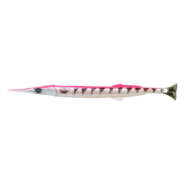 Savage Gear 3D Line Thru Needlefish Pulsetail 30cm 66g Sinking Pink Barr 2+1P
