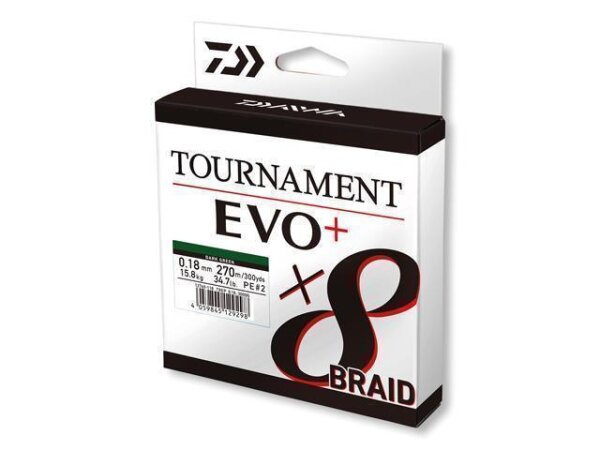 Daiwa Tournament X8 Braid EVO+  135m DG 8-Fach geflochtene Schnur