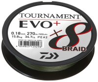 Daiwa Tournament X8 Braid  EVO+ 2700m DG geflochtene Schnur