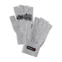 Scierra Wool Half Finger Gloves Gr. M Light Grey Melange...