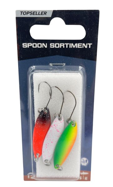 Paladin Spoon Sortiment 2,5g 3x Kunstk&ouml;der Spinnfischen Set Forellenk&ouml;der